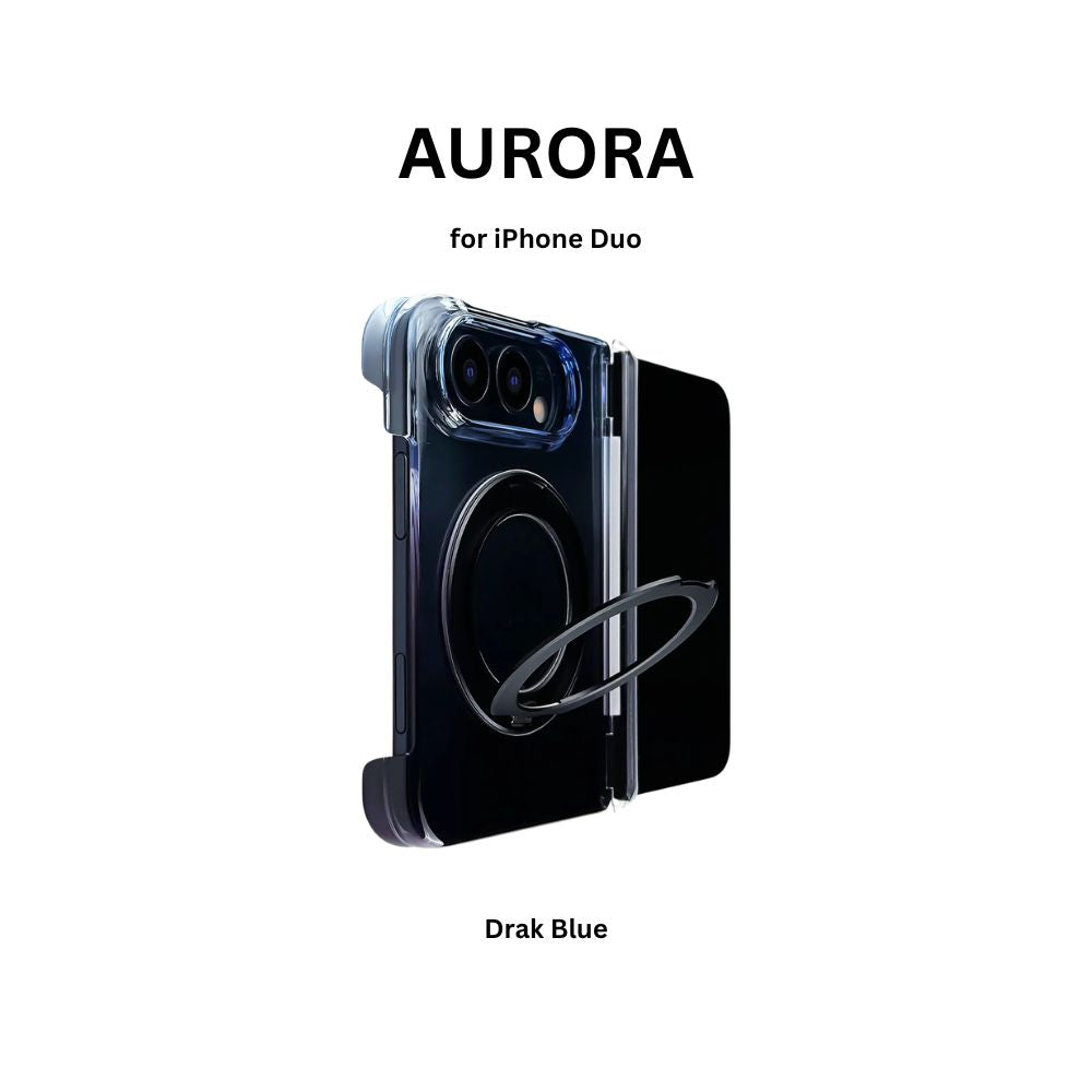 AURORA™ Clear Case with 360° Ring Stand for iPhone Duo