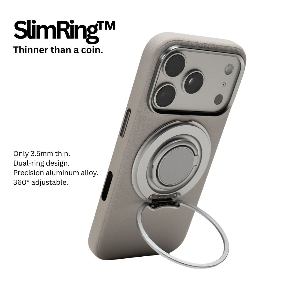 SlimRing™ – 3.5mm Ultra-Thin MagSafe Phone Stand with Dual Ring Design & 360° Rotation